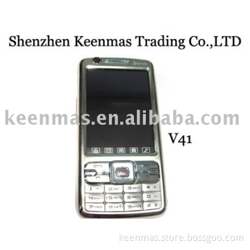 China mobile phone V41:3.0 inch large touch screen,2.0 mp camera with two lens, Dual sim card(working at same time)
